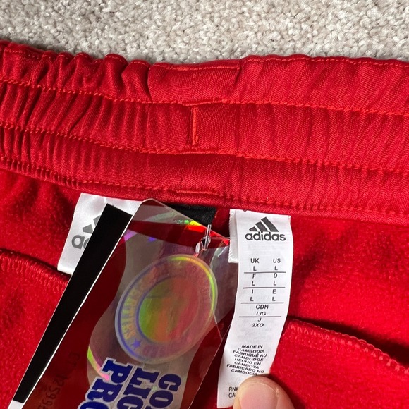 Adidas Mens Large Red NC State Tapered Leg Training Workout Track Pants‎ NWT - Picture 8 of 9